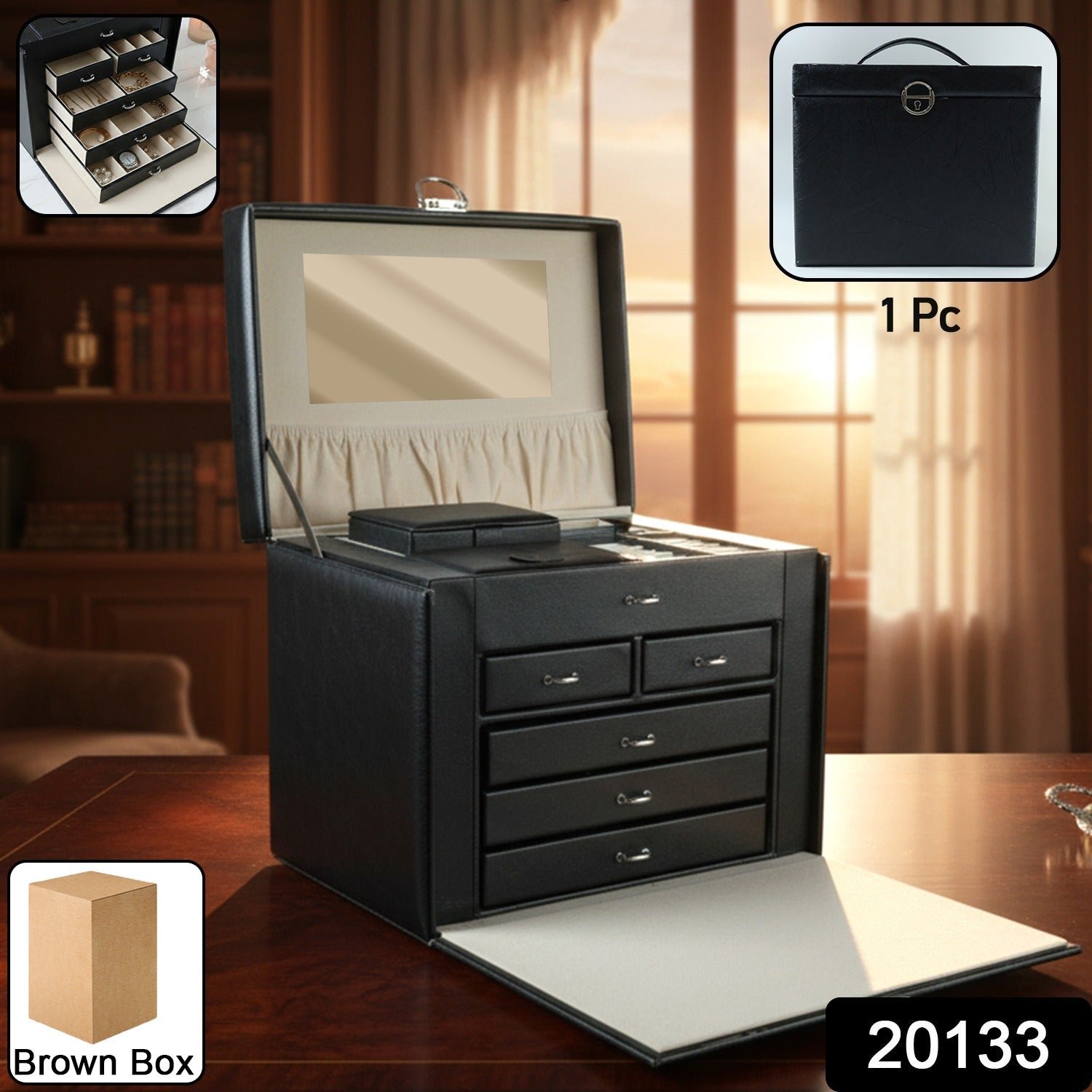 Luxury Multi-Drawer Jewelry Organizer Storage Box (1 Pc)