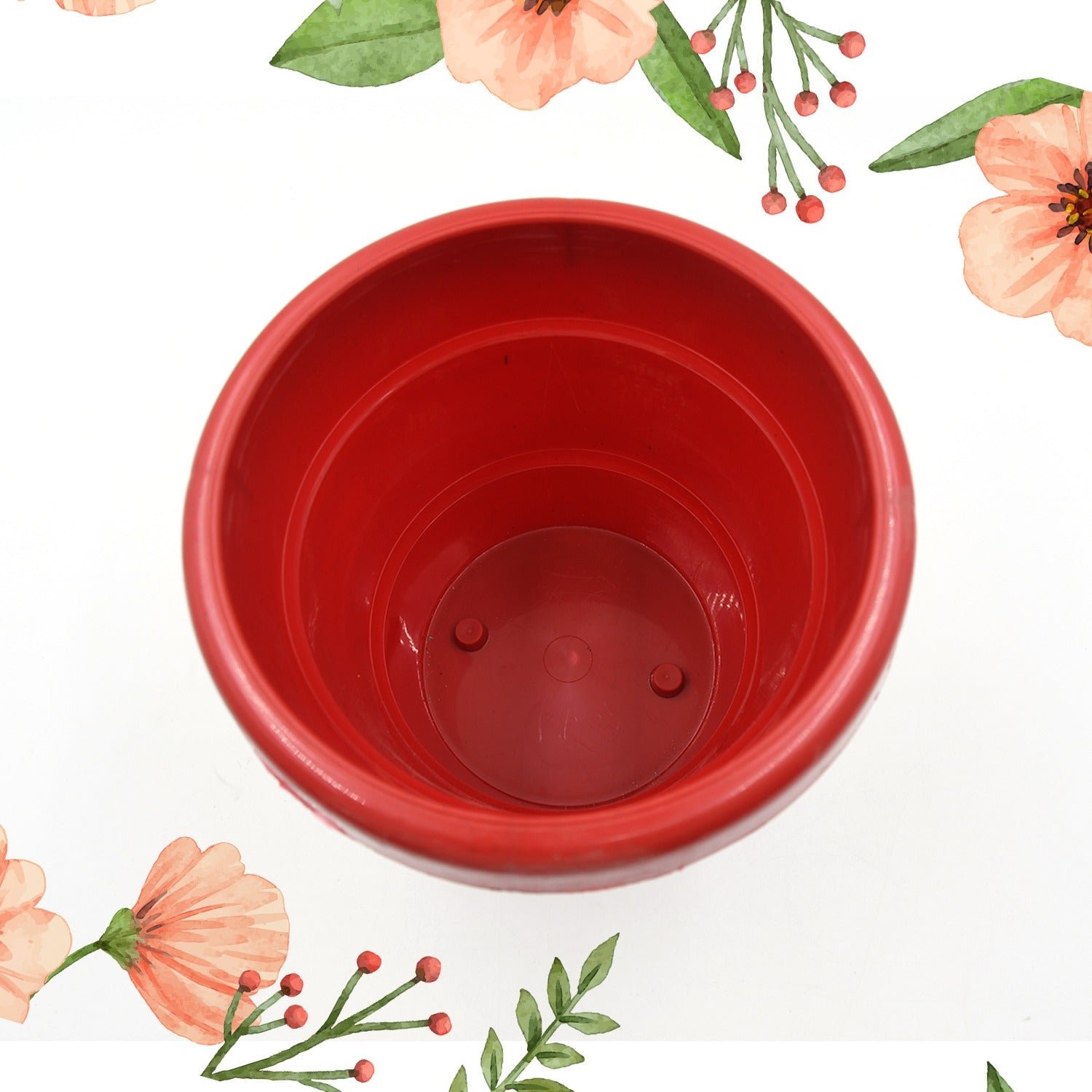 Plastic Heavy-Duty Plant Container Pot for Indoor & Balcony Garden (13cm, 1 Pc)