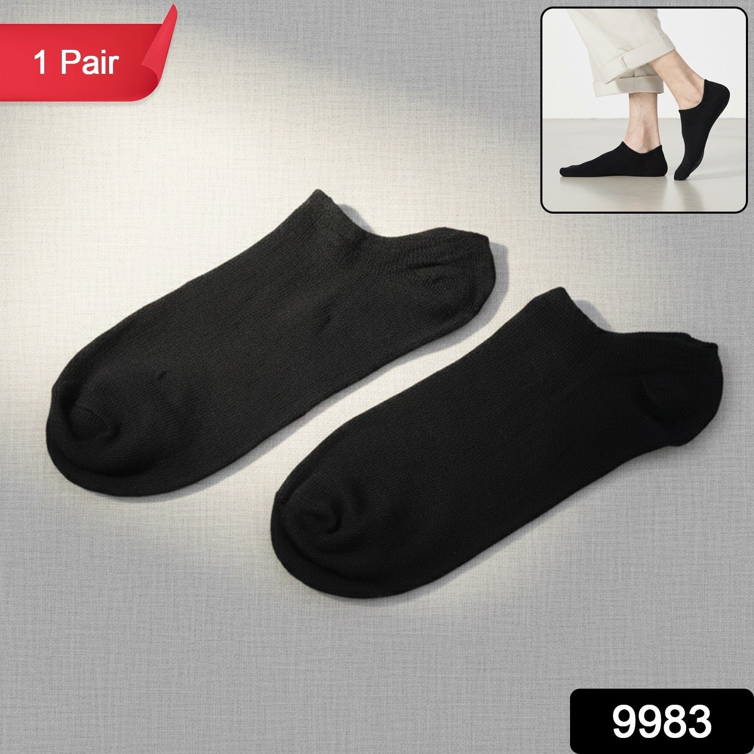 Classic Low-Cut Invisible Socks (1 Pair / Mix Size & Design)