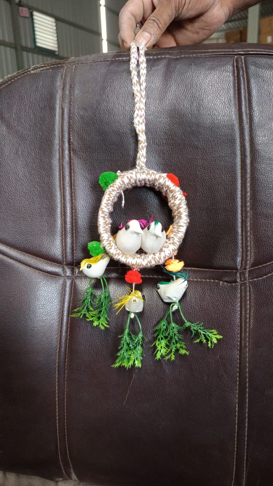 Artificial Bird Nest Wall Hanging Home Decor Showpiece (1 Pc, Mix Color)