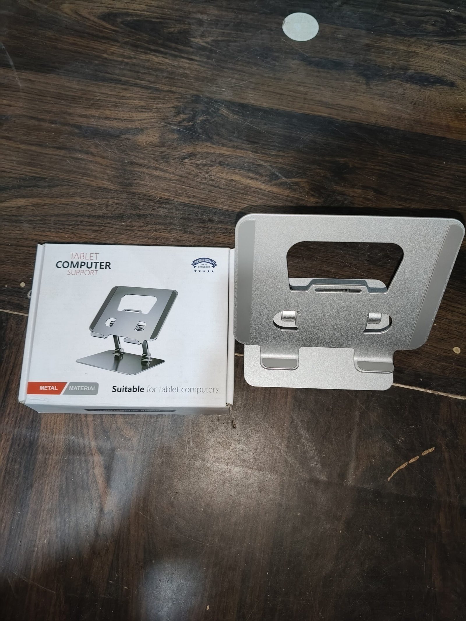 Tablet Stand Metal Alloy Adjustable Bracket, Ergonomic Foldable Metal Tablet Holder