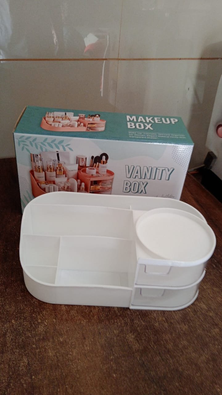 Multi-Functional Plastic Vanity Storage Box