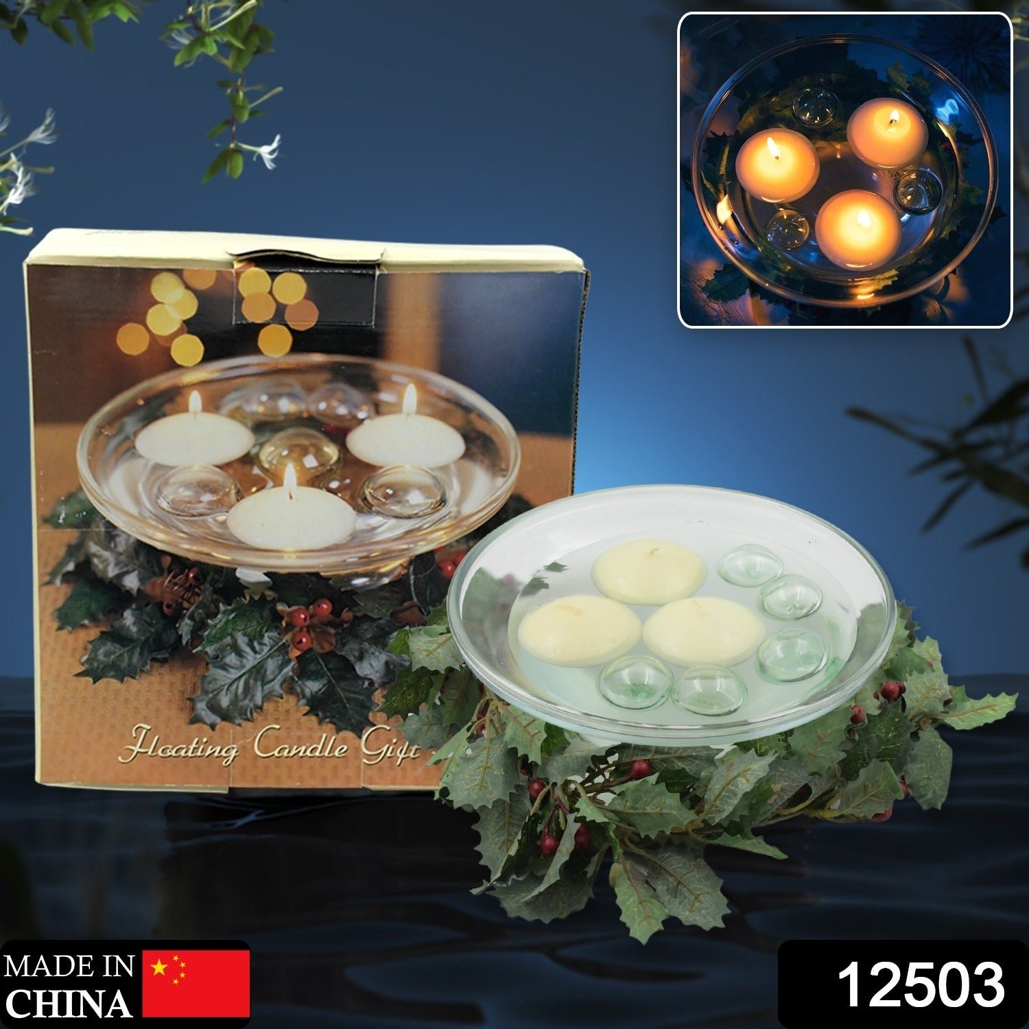 Floating Candle Holder (1 Pc): Romantic Ambiance, Table Decor, Diwali