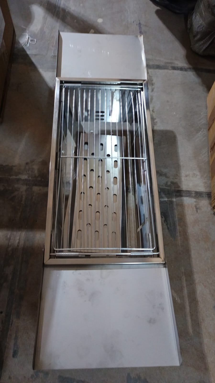 Portable BBQ Barbecue Grill – Stainless Steel Folding Charcoal Grill (1 Set)