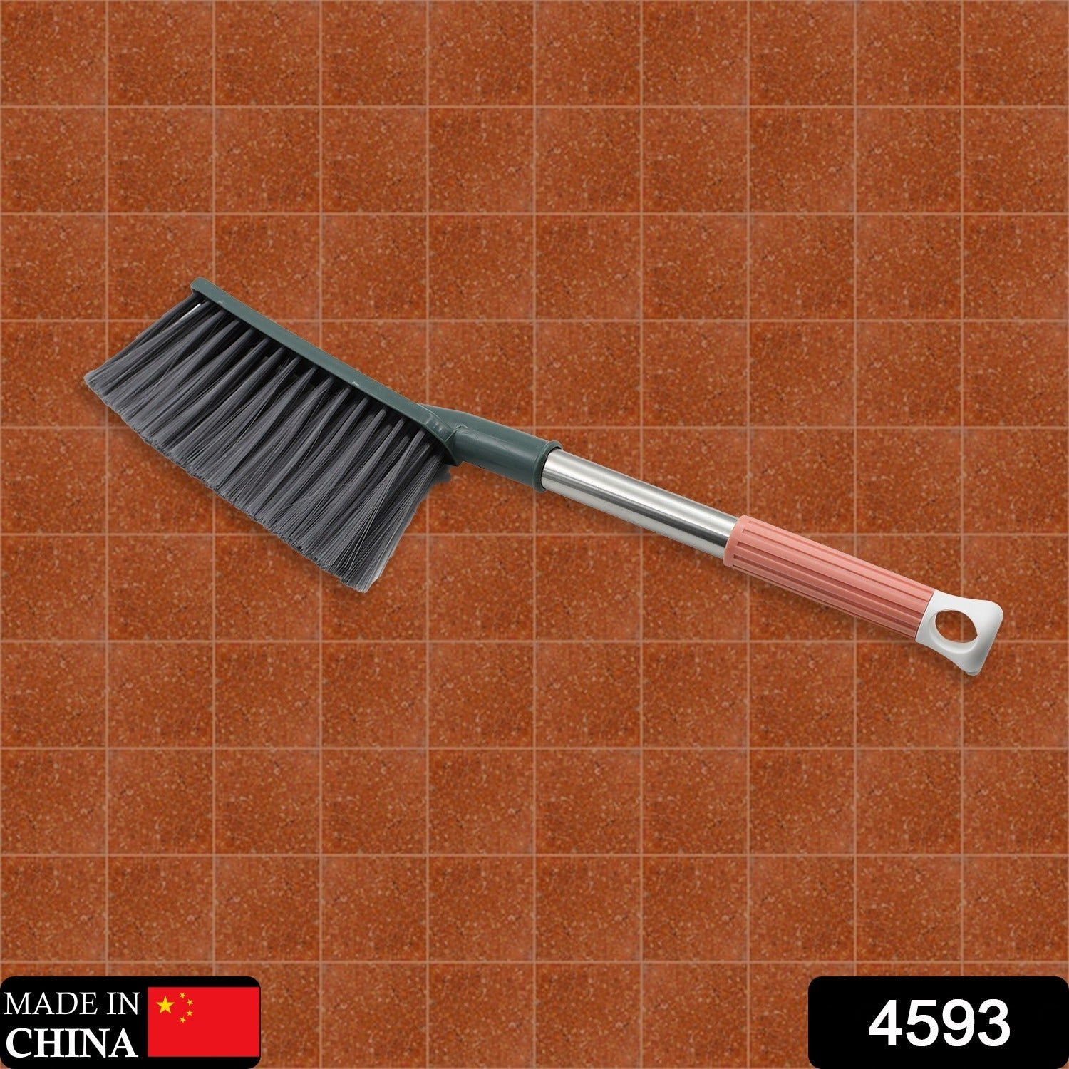 17 Inch Stainless Steel Sofa Cleaner Brush with Long Handle for Carpets &