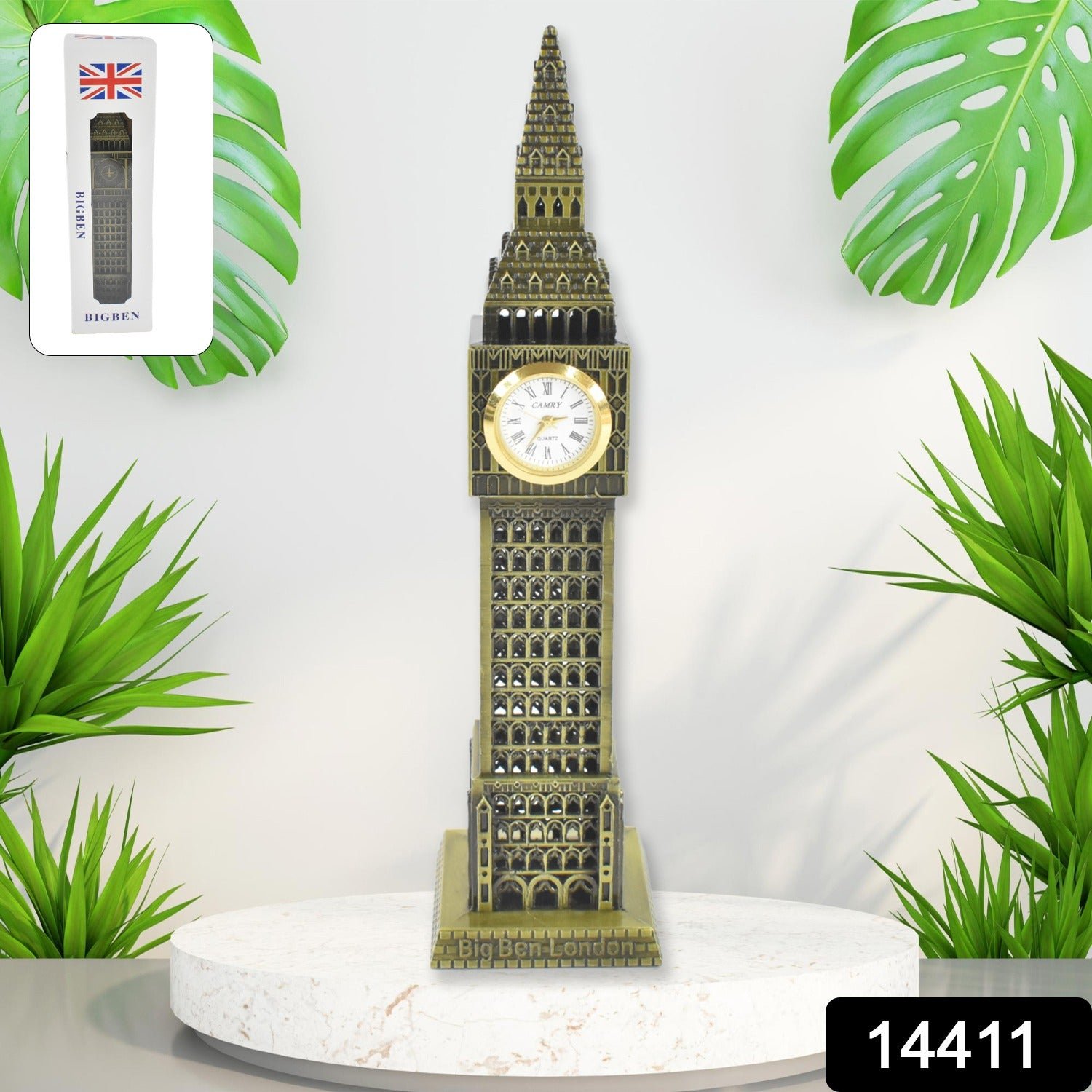 Big Ben London Clock Tower Miniature Metal Statue – Elegant Home Decor Gift