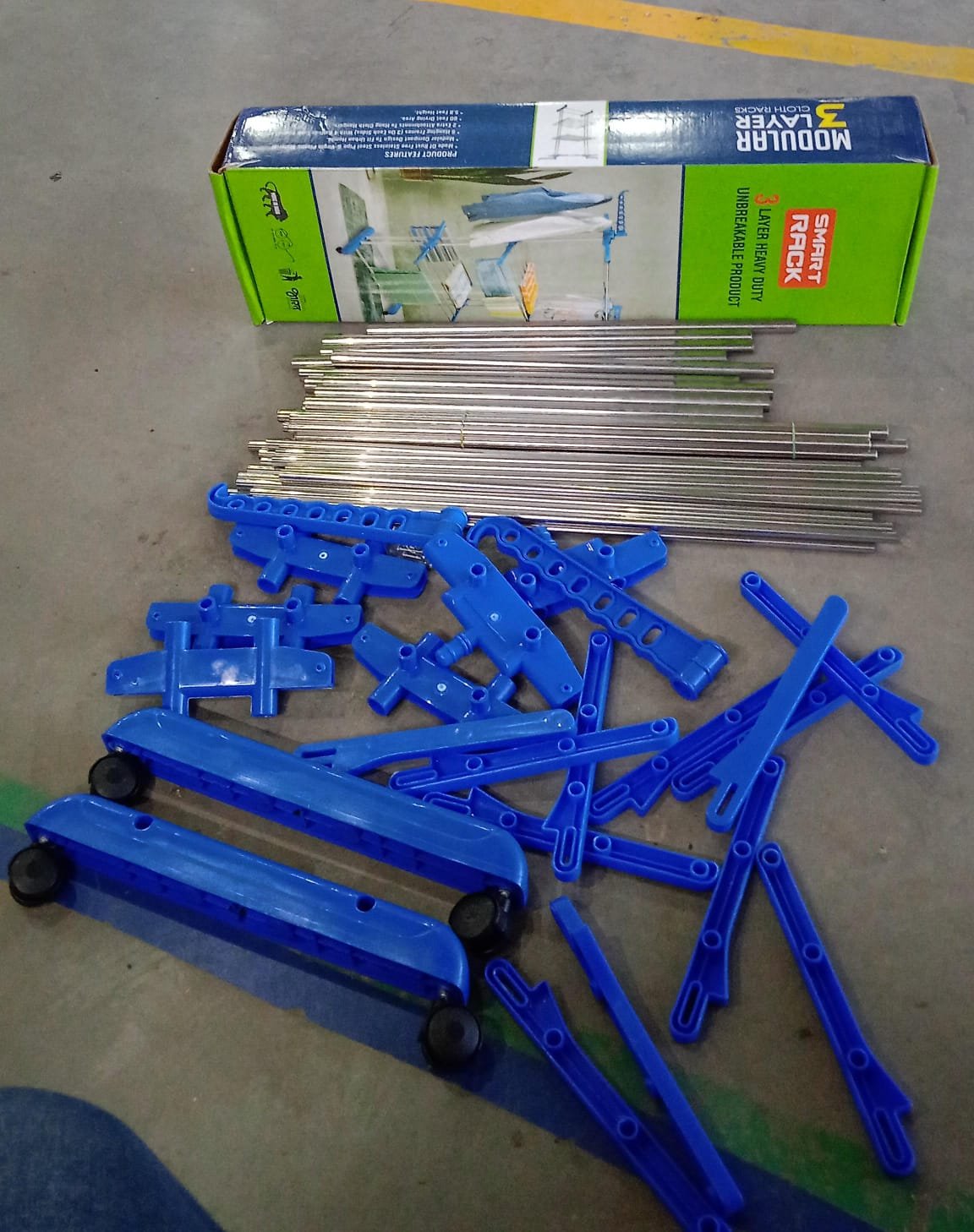 Premium Heavy Duty Stainless Steel 3 Layer Foldable Cloth Drying Stand (1 Set)