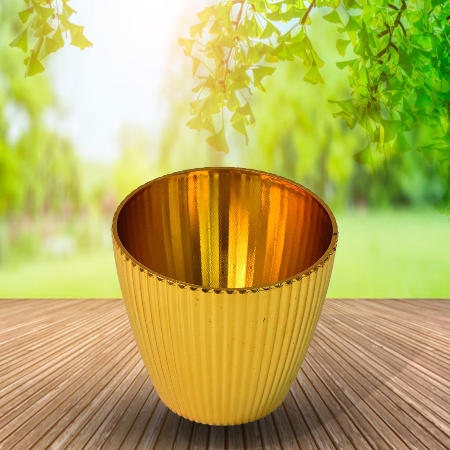 Plastic Flower Valencia (Pot) Home and Outdoor (1 Pc)
