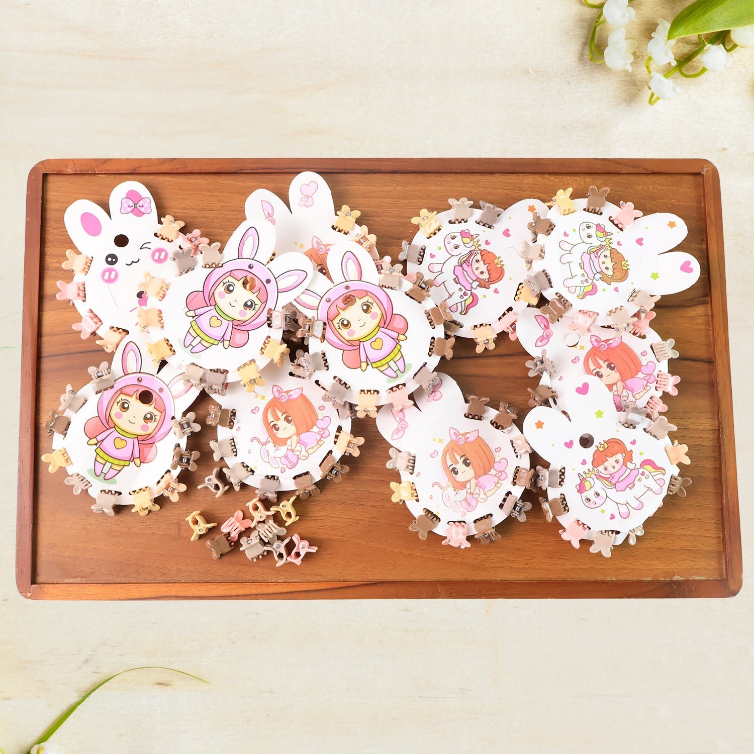 Mini Claw Hair Clips Set for Girls (12 Pkt / 1 Set)