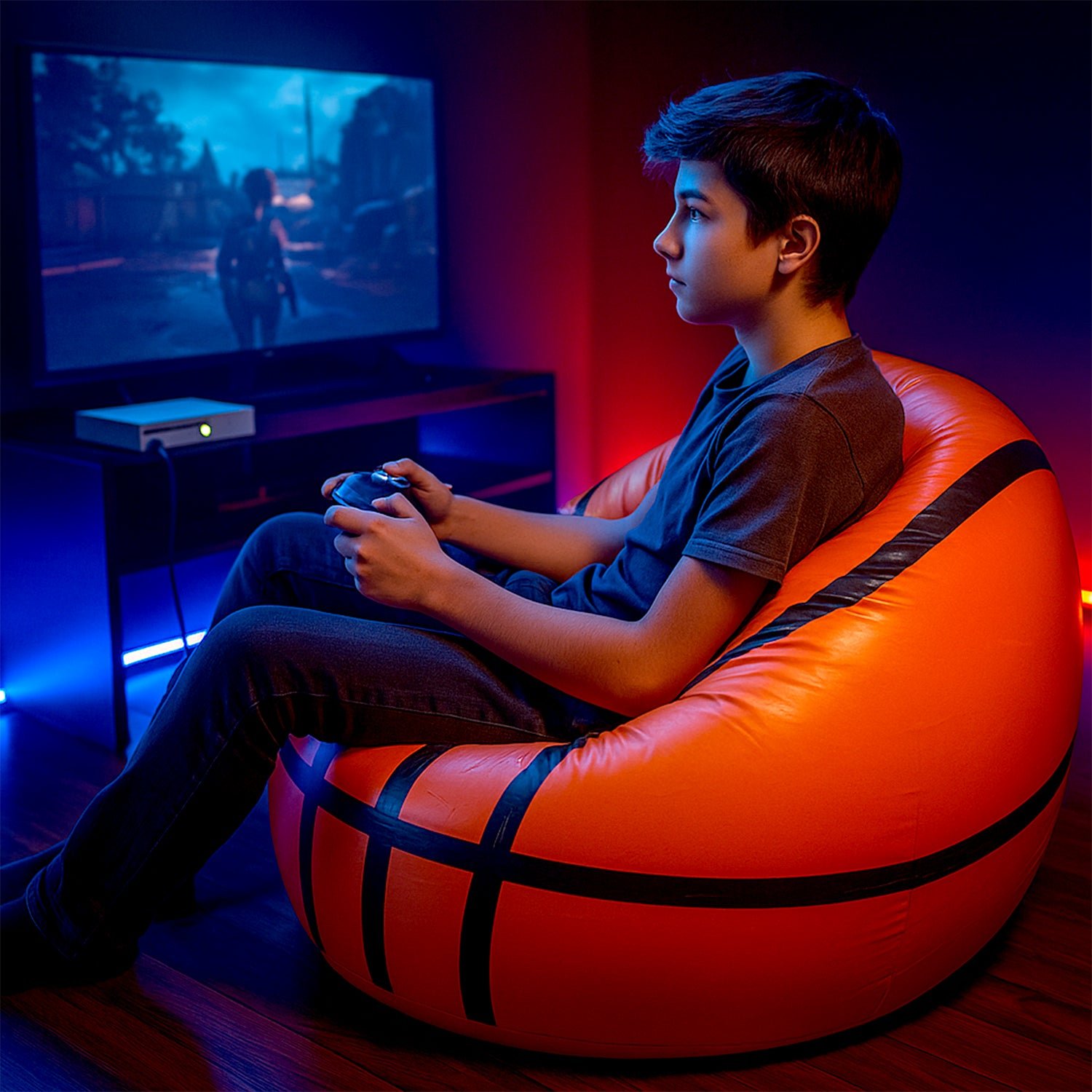 Foldable Cartoon Style  Sofa Chair Ball Chair for Adults Kids Size 110×85 cm