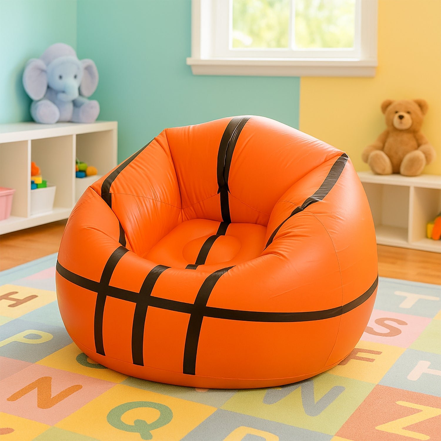 Foldable Cartoon Style  Sofa Chair Ball Chair for Adults Kids Size 110×85 cm