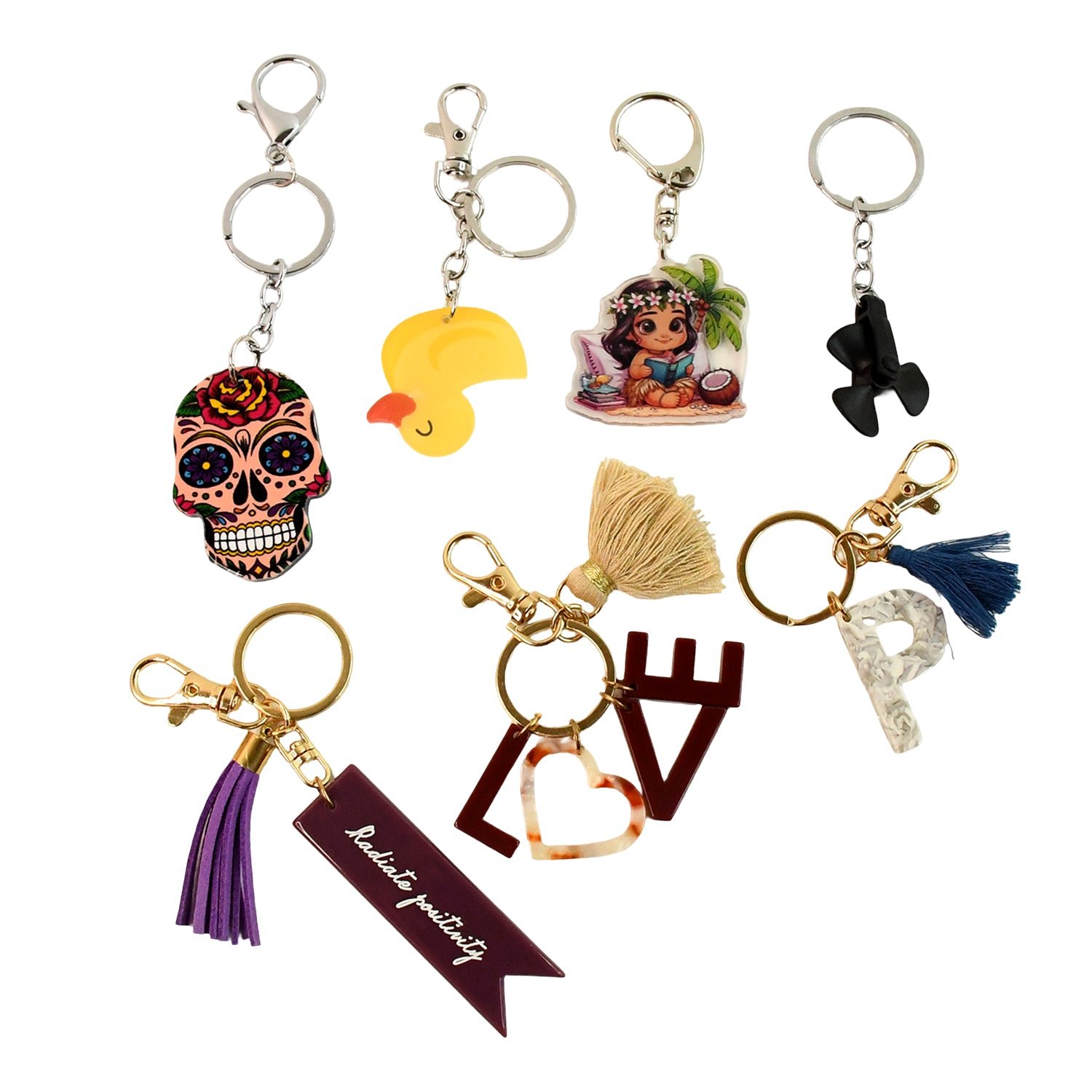 Trendy Designer Assorted Keychains (Mix Design / 1 Pc)