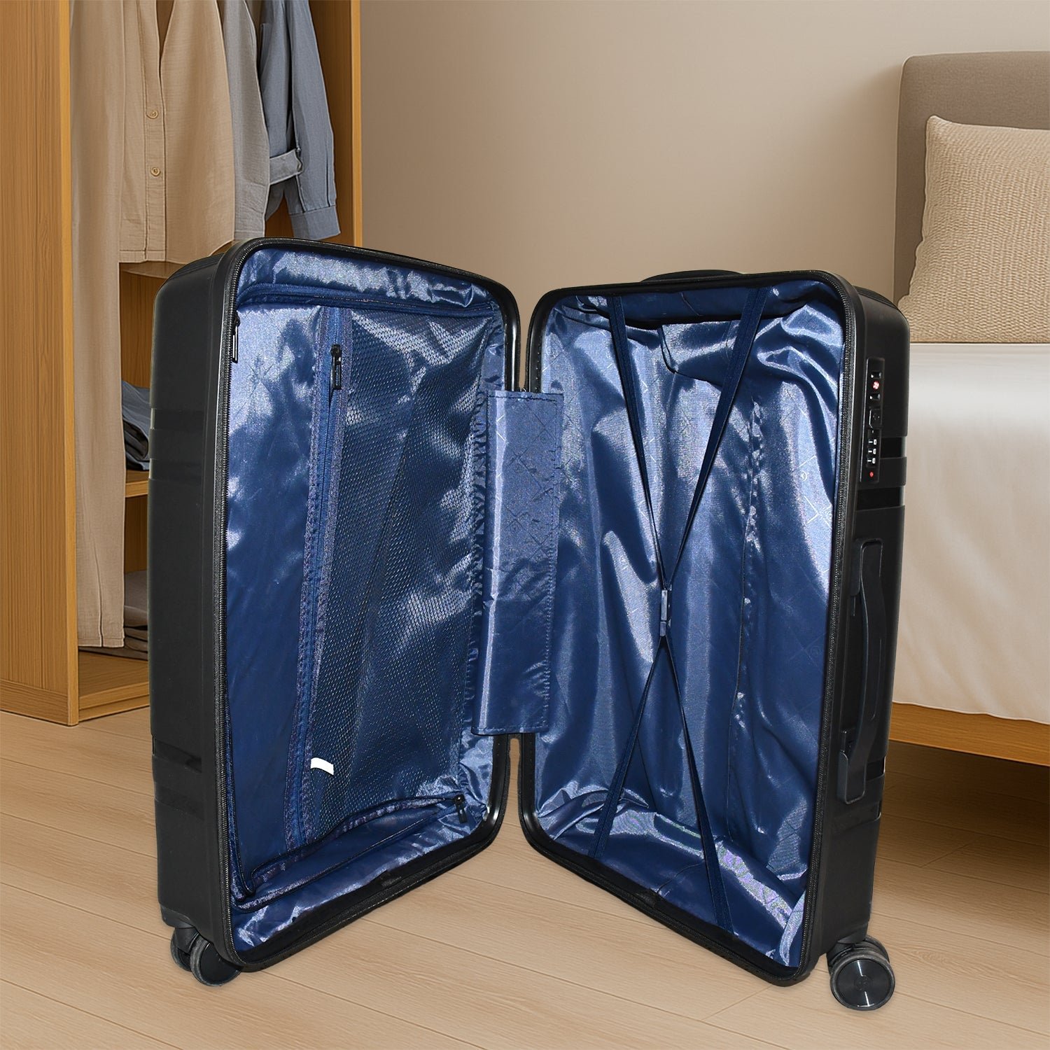 Mix Color Hard-Shell Luggage Trolley 4-Pc (set)