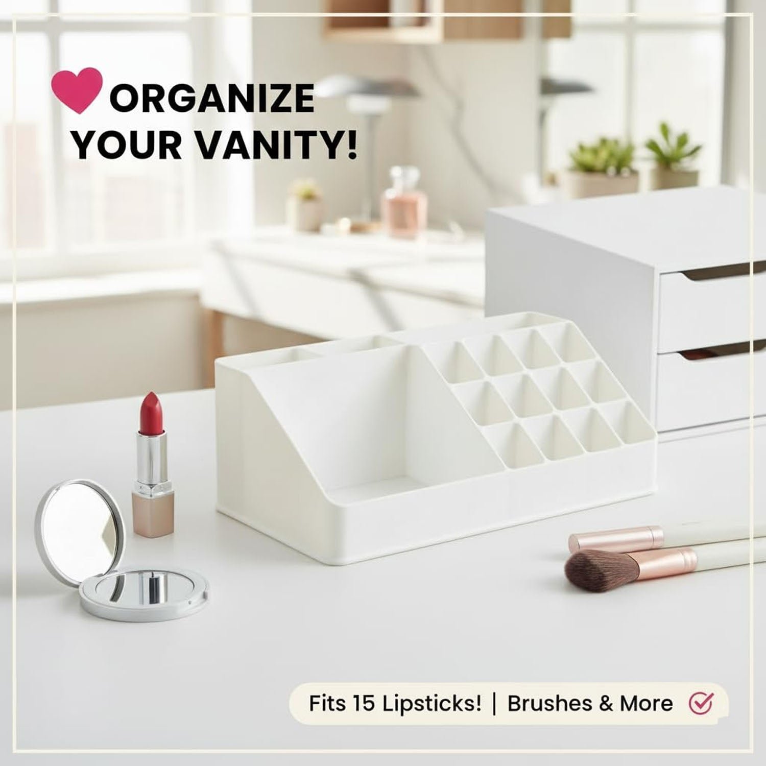 Makeup Organiser Cosmetic Makeup Lipstick Storage Box (1 Pc)