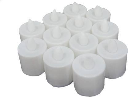 Festival Decorative - LED Tealight Candles, Diwali (White, 24 Pcs)