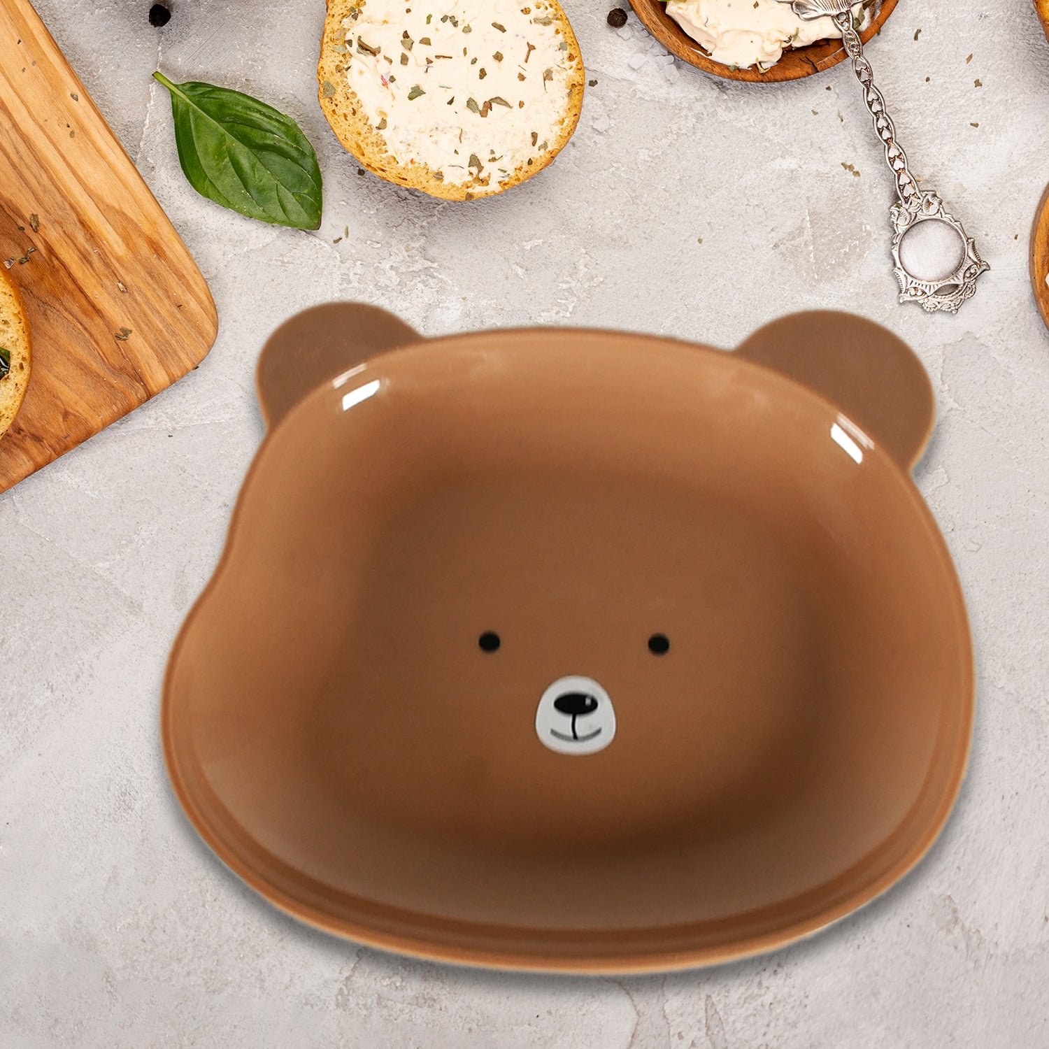 Durable Food Serving Plate, Bear Shaped Plate Cartoon Snack Plates  (1 Pc)