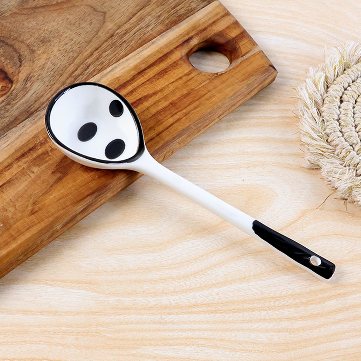 Premium 17 cm Heat-Resistant Ceramic Soup Ladle