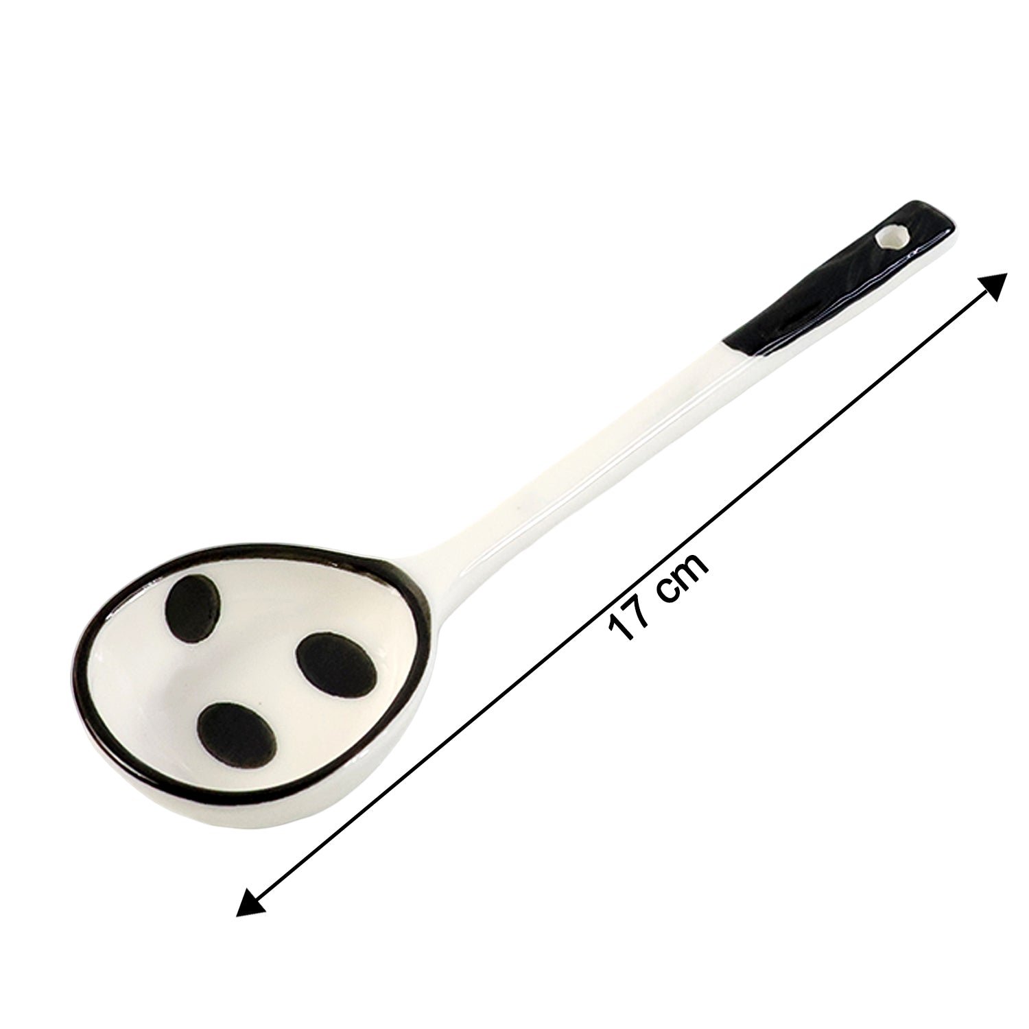 Premium 17 cm Heat-Resistant Ceramic Soup Ladle