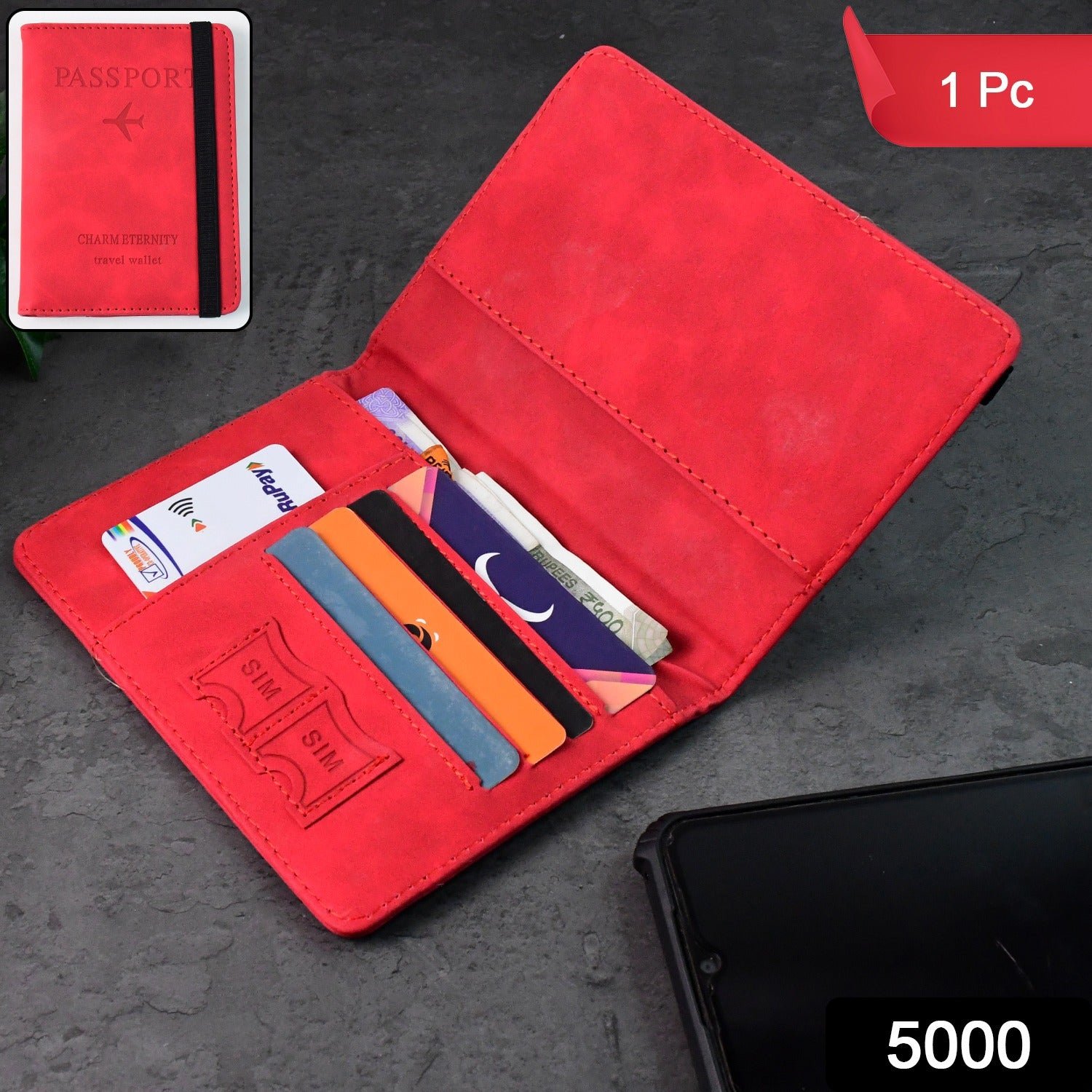 Premium Multifunction Travel Passport Holder & Wallet (15x11cm / 1 Pc)