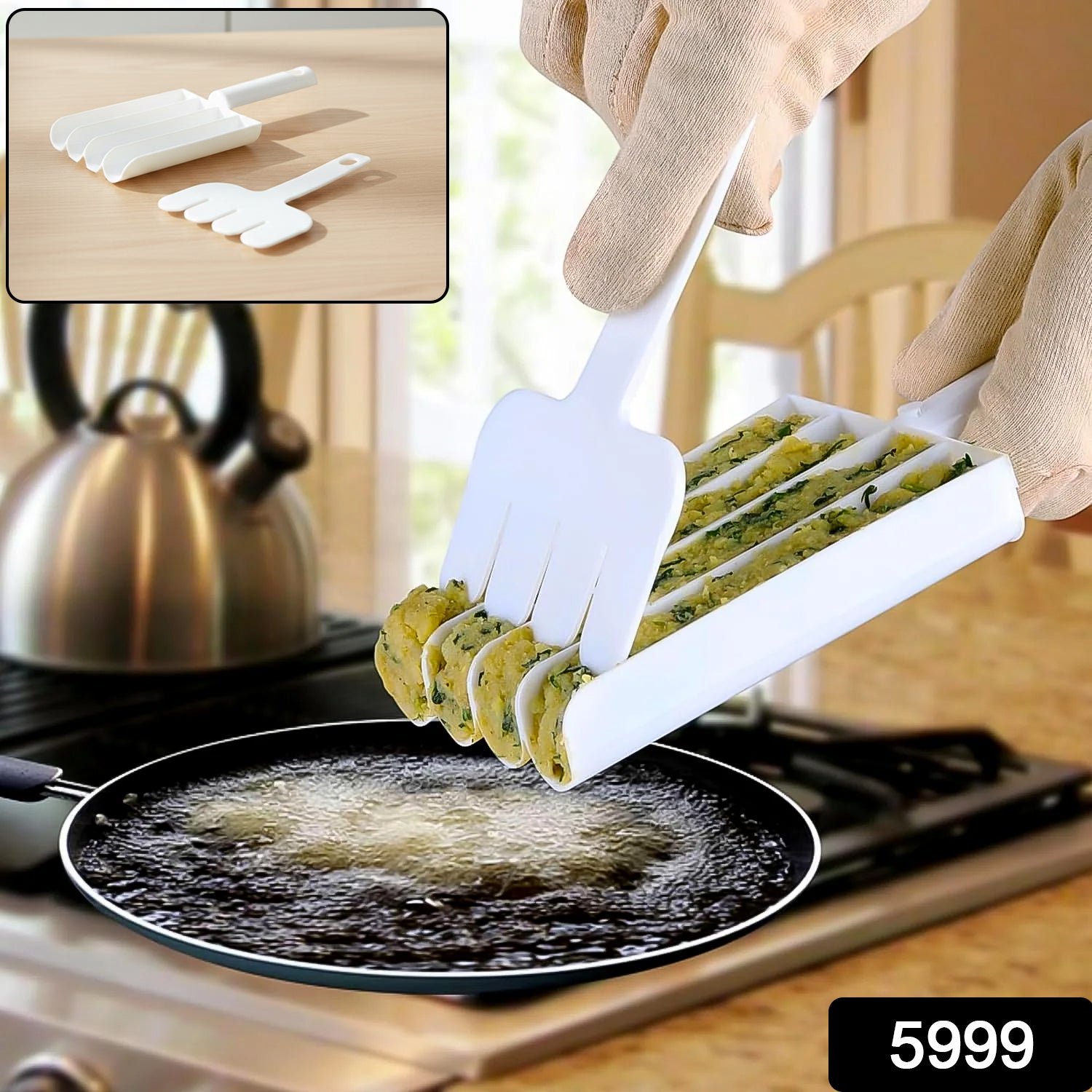 Manual Food Slicing & Frying Press Tool (1 Set)